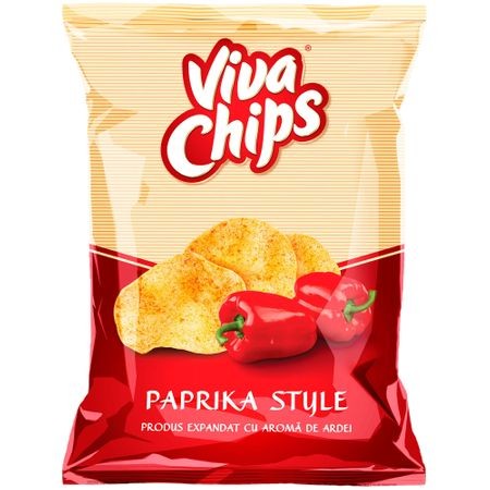 Chips cu paprika Viva, 100g