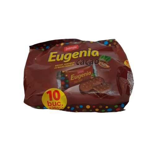 Dobrogea Eugenia Cacao - biscuiti cacao cu crema de cacao, 360g